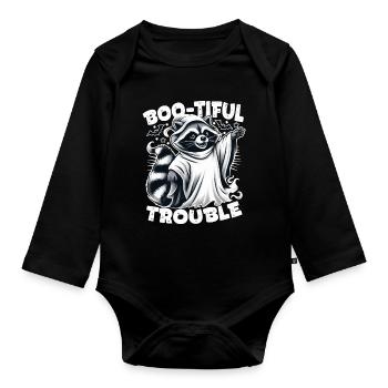 Ghost Raccoon : Boo-tiful Halloween Trouble - Body Bébé bio manches longues - noir - Devant
