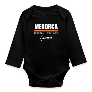 Menorca - Baby Bio-Langarm-Body - Schwarz - Vorne