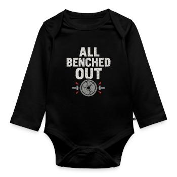 Développé couché Mememe Discover Me Bro Gym - Body Bébé bio manches longues - noir - Devant