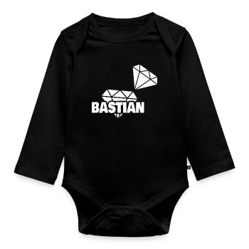 Kostbar Bastian - Baby Bio-Langarm-Body - Schwarz - Vorne