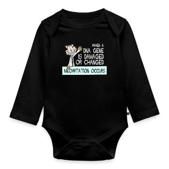 Chimie Chimiste Professeur de chimie Drôle de science - Body Bébé bio manches longues - noir - Devant