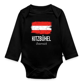 Kitzbuhel - Organic Longsleeve Baby Bodysuit - black - Front