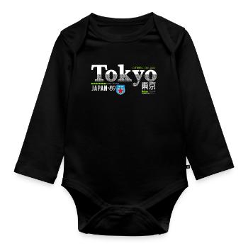 Tokyo Vintage Sport Denim - Baby Bio-Langarm-Body - Schwarz - Vorne