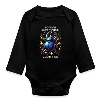 Scarabée équipé pour animaux de compagnie | Égypte - Body Bébé bio manches longues - noir - Devant