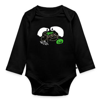 Stay Spooky - Baby Bio-Langarm-Body - Schwarz - Vorne