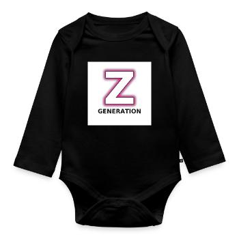 Z Generation Neon Z - Baby Bio-Langarm-Body - Schwarz - Vorne