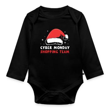 Cyber Monday Kaufrausch - Baby Bio-Langarm-Body - Schwarz - Vorne