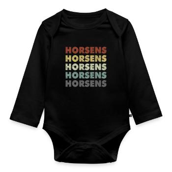 Horsens - Denmark - Denmark - Scandinavia - Organic Longsleeve Baby Bodysuit - black - Front
