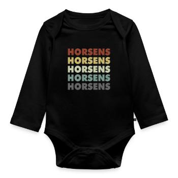 Horsens - Denmark - Denmark - Scandinavia - Organic Longsleeve Baby Bodysuit - black - Front