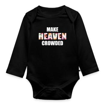 Make Heaven Crowded Faith Design - Body Bébé bio manches longues - noir - Devant