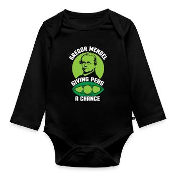 Chimie Chimiste Professeur de chimie Dire science - Body Bébé bio manches longues - noir - Devant