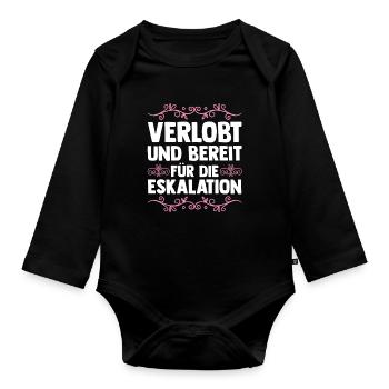 Bachelor Party Team Bride Hen Party - Organic Longsleeve Baby Bodysuit - black - Front