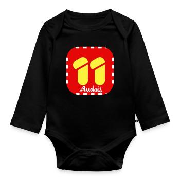 Logo Audois 11 - Body Bébé bio manches longues - noir - Devant