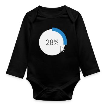 Blue Progress Ring IT Software PC Computer - Organic Longsleeve Baby Bodysuit - black - Front