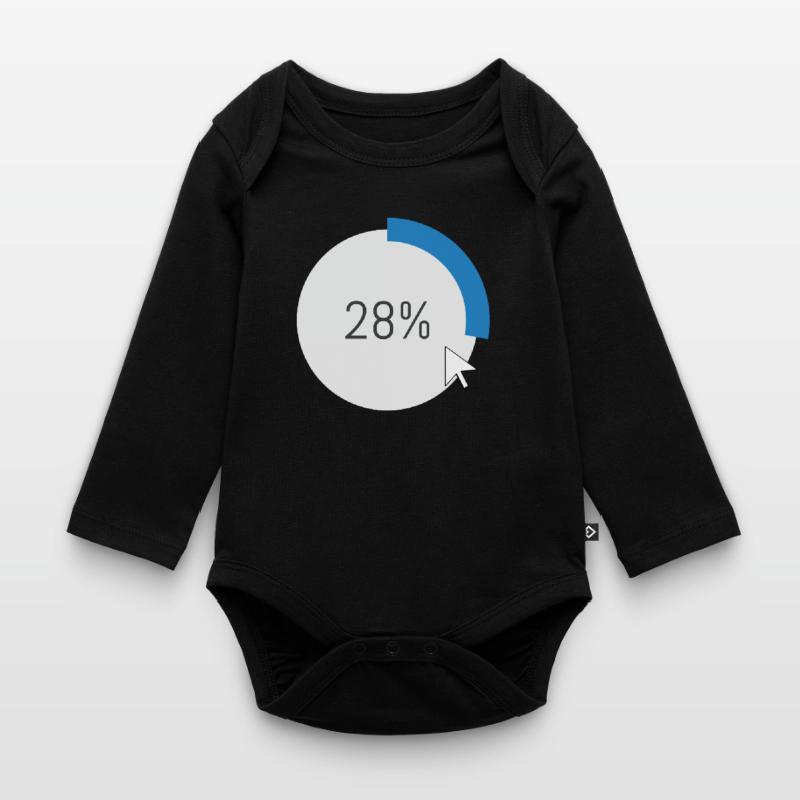 Blauer Fortschritt Ring IT Software PC Computer  Baby Bio-Langarm-Body