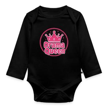 Drama Queen Fun Shirt Sweat à capuche - Body Bébé bio manches longues - noir - Devant