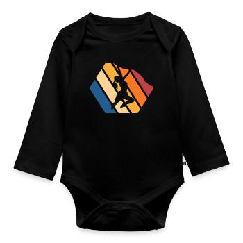 Dynamische Streetdance Silhouette - Baby Bio-Langarm-Body - Schwarz - Vorne