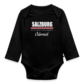 Salzbourg - Body Bébé bio manches longues - noir - Devant