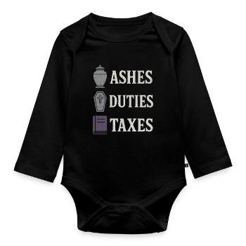 Corpse Science Dark Humor Death Positive - Organic Longsleeve Baby Bodysuit - black - Front