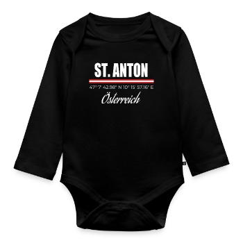 St. Anton - Baby Bio-Langarm-Body - Schwarz - Vorne