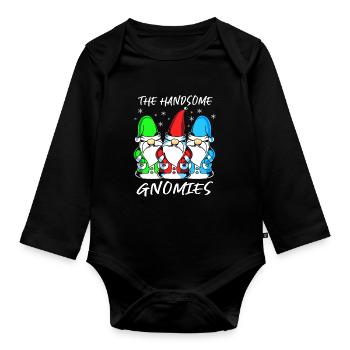 Gnome - Body Bébé bio manches longues - noir - Devant