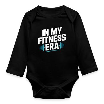 À mon époque de remise en forme musculation entraînement de motivation - Body Bébé bio manches longues - noir - Devant