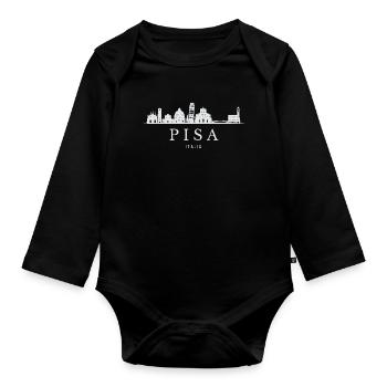 Horizon de Pise, Pise Italie - Body Bébé bio manches longues - noir - Devant