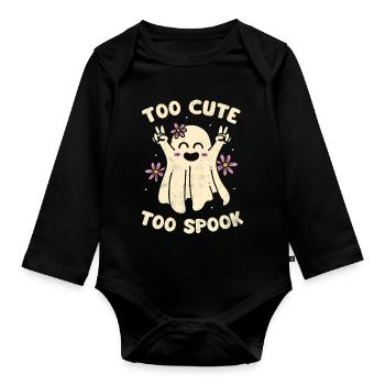 Trop mignon trop effrayant - Body Bébé bio manches longues - noir - Devant