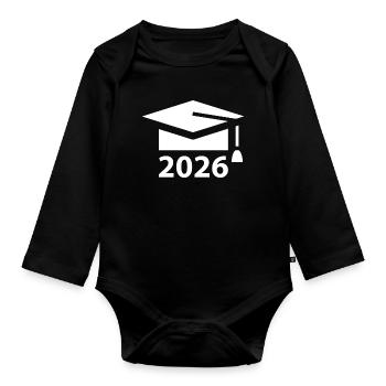 ABI 2026 Abitur Graduation Ceremony Graduation Ball - Organic Longsleeve Baby Bodysuit - black - Front