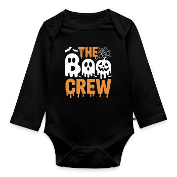 The Boo Crew Halloween Tee - Organic Longsleeve Baby Bodysuit - black - Front