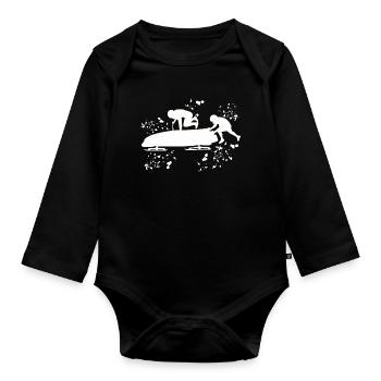 Bob Team Anschieber Bob - Baby Bio-Langarm-Body - Schwarz - Vorne
