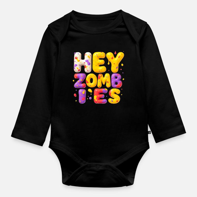 Halloween & Zombie Design Cool Fun - Body Bébé bio manches longues - noir