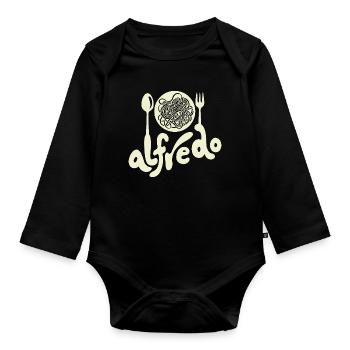 The Only Alfredo- You Need - Organic Longsleeve Baby Bodysuit - black - Front