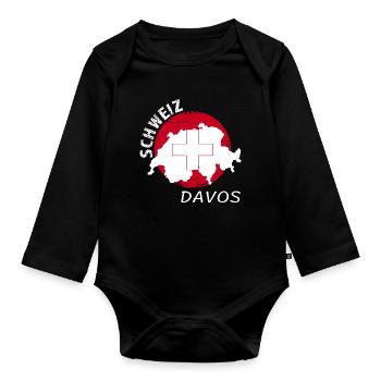 Davos - Baby Bio-Langarm-Body - Schwarz - Vorne