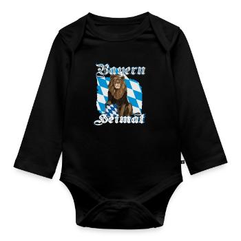 Bavière Home Lion - Body Bébé bio manches longues - noir - Devant