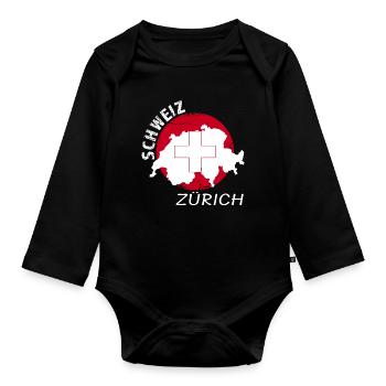 Zurich - Body Bébé bio manches longues - noir - Devant