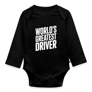 Der größte Fahrer der Welt - Baby Bio-Langarm-Body - Schwarz - Vorne