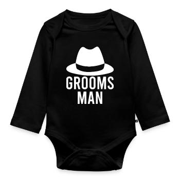 Mariage Anniversaire de mariage Anniversaire Dictons de mariage - Body Bébé bio manches longues - noir - Devant