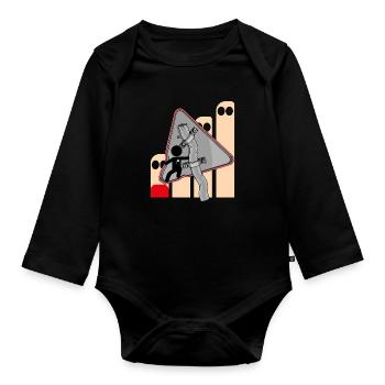 SIGNAL - Organic Longsleeve Baby Bodysuit - black - Front