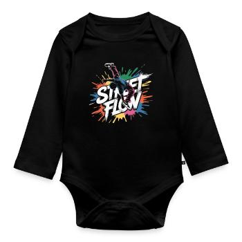 Streetdance Beat – Urban DJ Music Design - Body Bébé bio manches longues - noir - Devant