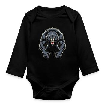 Werwolf - Baby Bio-Langarm-Body - Schwarz - Vorne