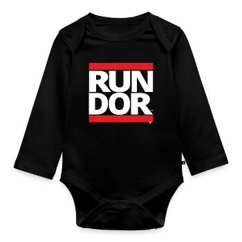 run - Baby Bio-Langarm-Body - Schwarz - Vorne