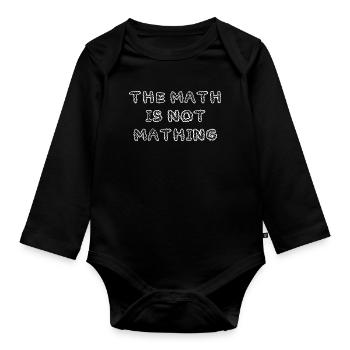 Les mathématiques ne sont pas drôles - Body Bébé bio manches longues - noir - Devant