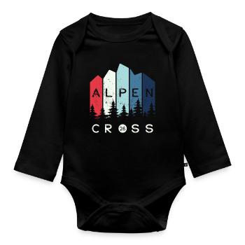 Alpen Cross 26 - Crossing the Alps 2026 - Hiking - Organic Longsleeve Baby Bodysuit - black - Front