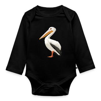 Pelikane Pelikan - Baby Bio-Langarm-Body - Schwarz - Vorne