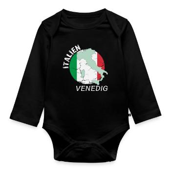 Venise - Body Bébé bio manches longues - noir - Devant