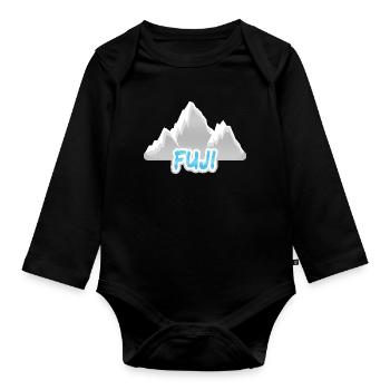 Geschenk für Fuji - Baby Bio-Langarm-Body - Schwarz - Vorne