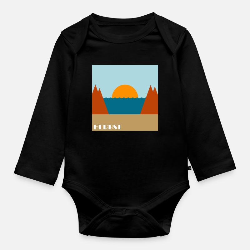 Automne - Body Bébé bio manches longues - noir