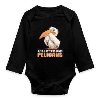 Pelikane Pelikan - Baby Bio-Langarm-Body - Schwarz - Vorne