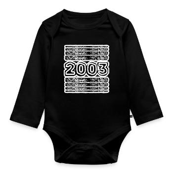 2003 2003 - Organic Longsleeve Baby Bodysuit - black - Front
